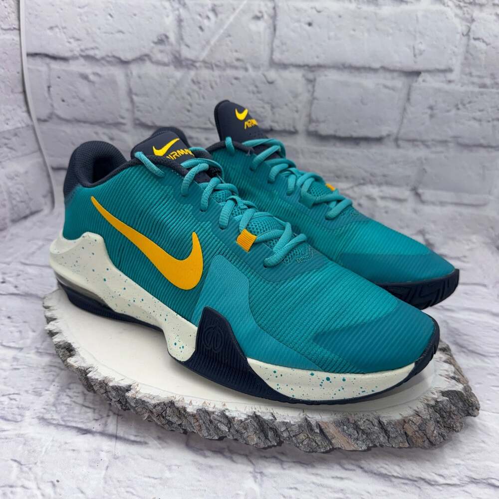Nike Air Max Impact 4 Mens Sz 11 Athletic Shoes Sneakers DM1124-302 Blue Yellow - Picture 4 of 15